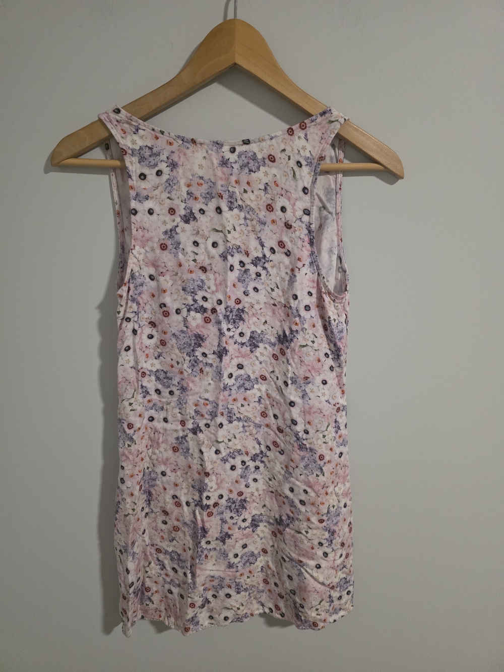 Sunday Best Aritzia Floral Mini Dress XS Pink Purple Sleeveless V-Neck - Picture 6 of 10